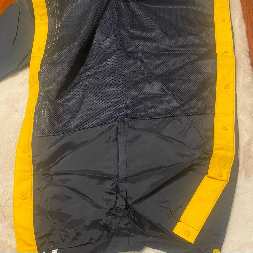 Holloway Large Tear Away Pants Lined Snap Button Nylon Blue Yellow White Mesh